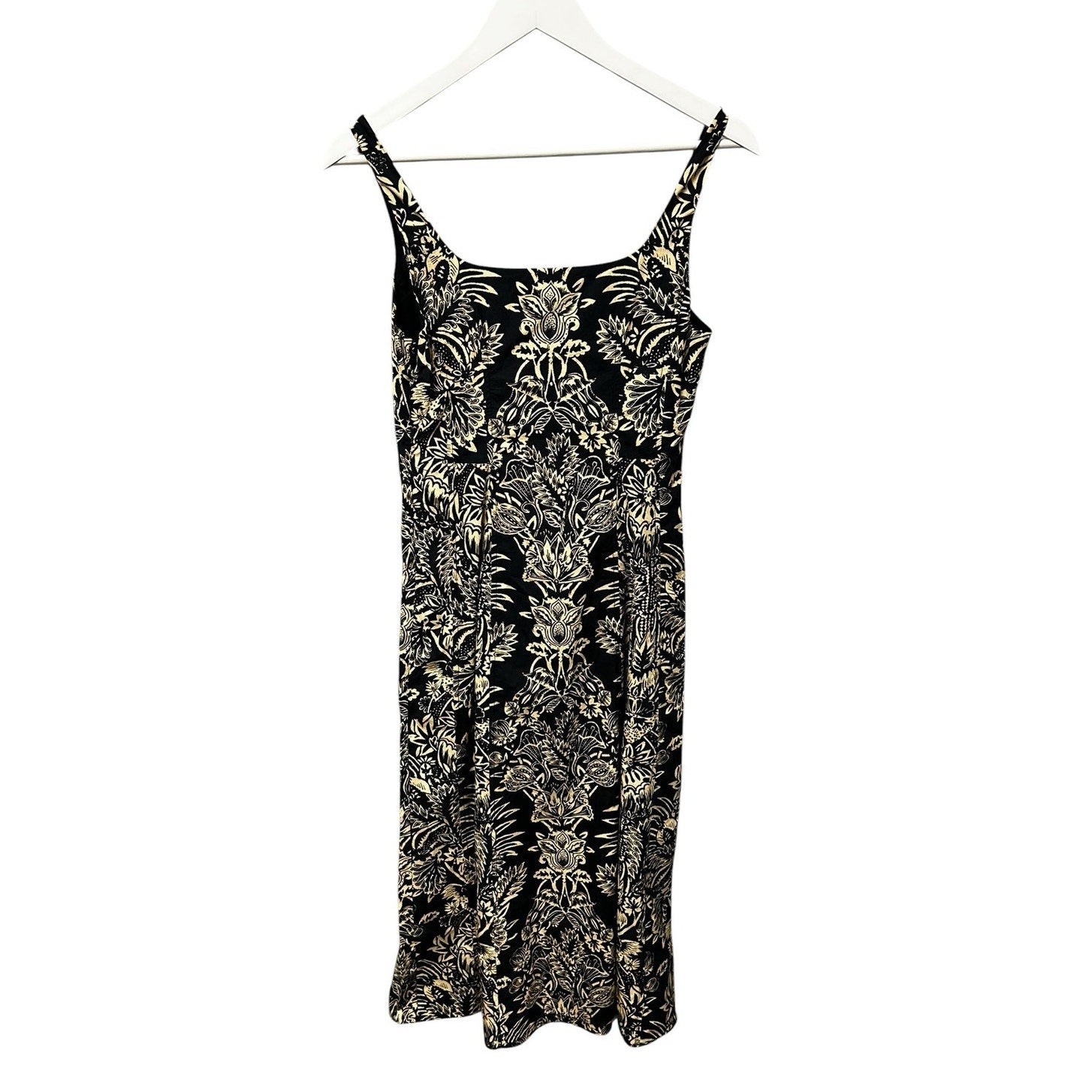 NWT Ulla Johnson Black Flora Natali Tank Sleeveless A Line Midi Dress Womens 2
