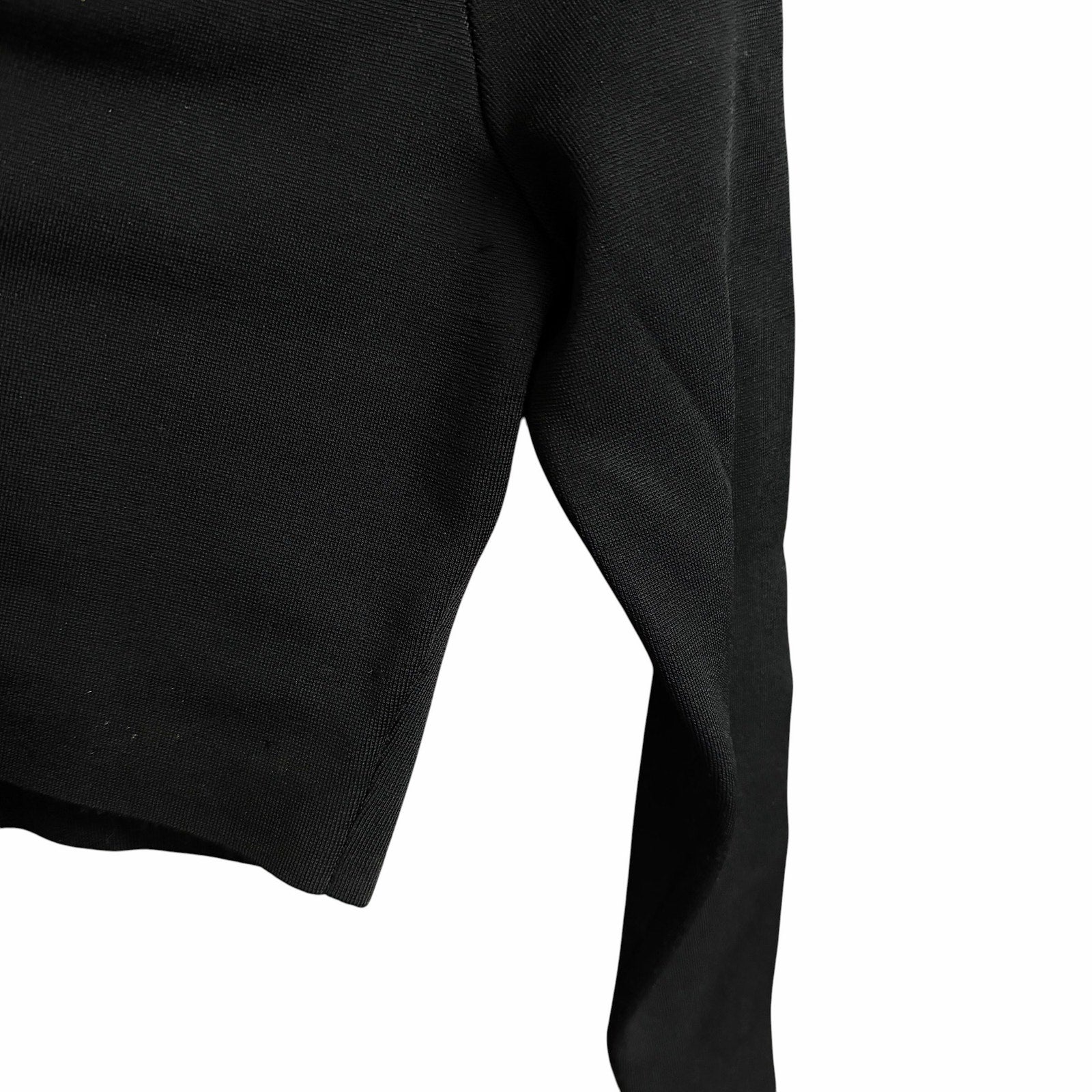 Alice + Olivia Sharee Cropped Pullover Black Tie Up Front Womens Size Small