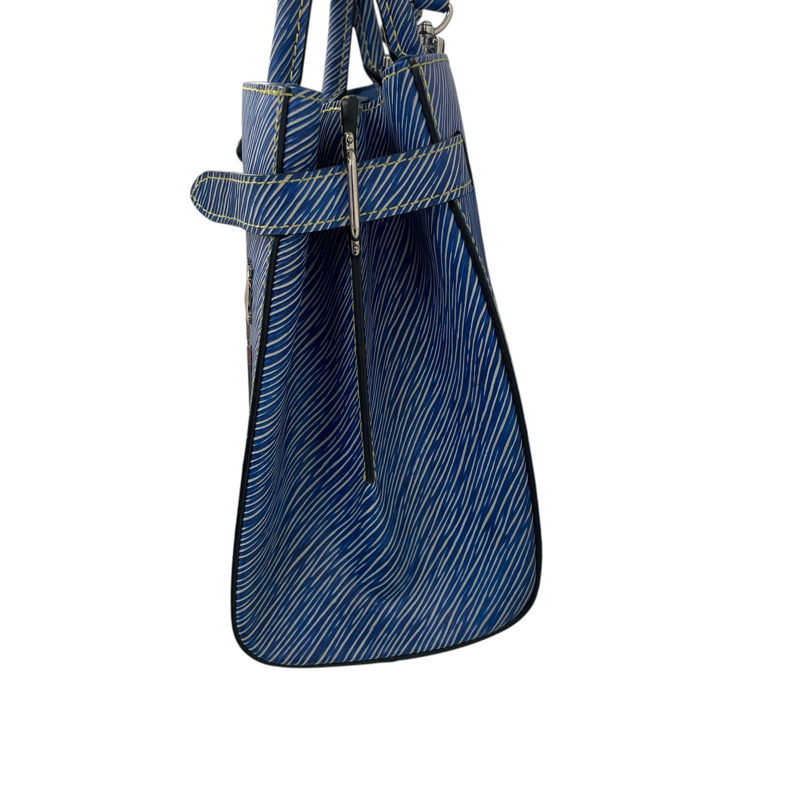 Louis Vuitton 2017 Twist Tote Limited Edition Pin Embellished Blue Epi Leather