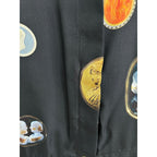 Libertine Cameos Printed Fit & Flare Ruffle Silk Dress Womens Large $2600