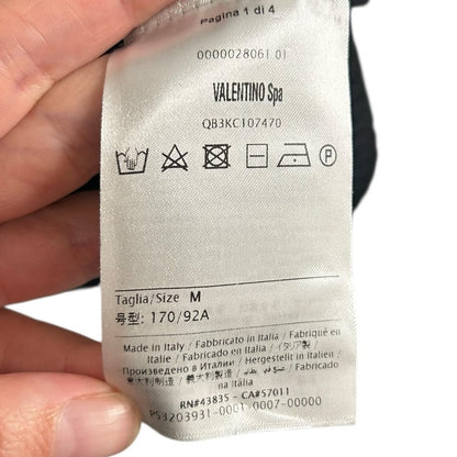 Valentino Black Rockstud Embellished Ruffle Pullover Wool Sweater Womens Medium