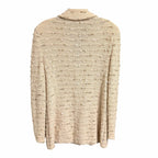 St. John Collection Neutral Tweed Boucle Knit Button Front Blazer Jacket Size 10