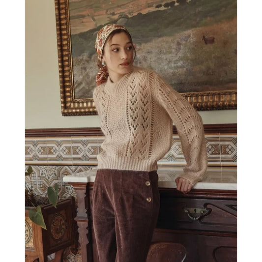 NWT Louise Misha Biscuit Cream Tan Jumper Salma Mohair Sweater Womens 36 / US 4