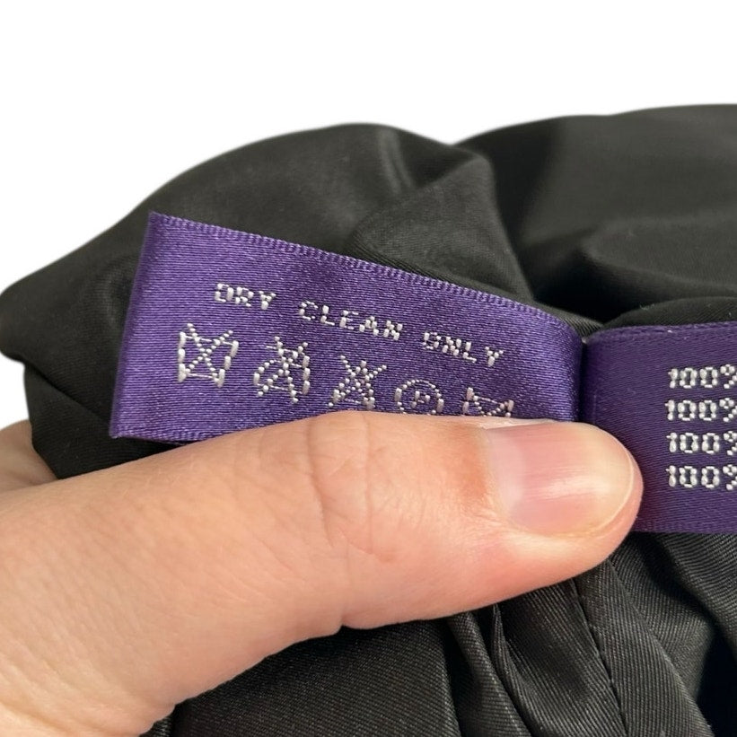 Vintage Ralph Lauren Collection Purple Label 100% Silk Layered Skirt Womens 6