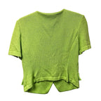 Vintage St. John Collection by Marie Gray Lime Green Short Sleeve Knit Jacket 8
