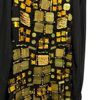 Emilio Pucci Black Gold Sheath Paillette Sequin Embellished Runway Dress 42 US 6
