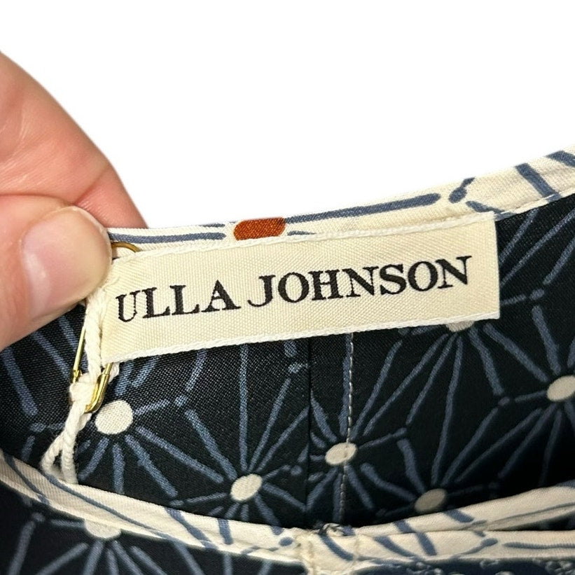 NWT Ulla Johnson Twilight Keira Printed Sleeveless Tie Midi Dress Womens 4
