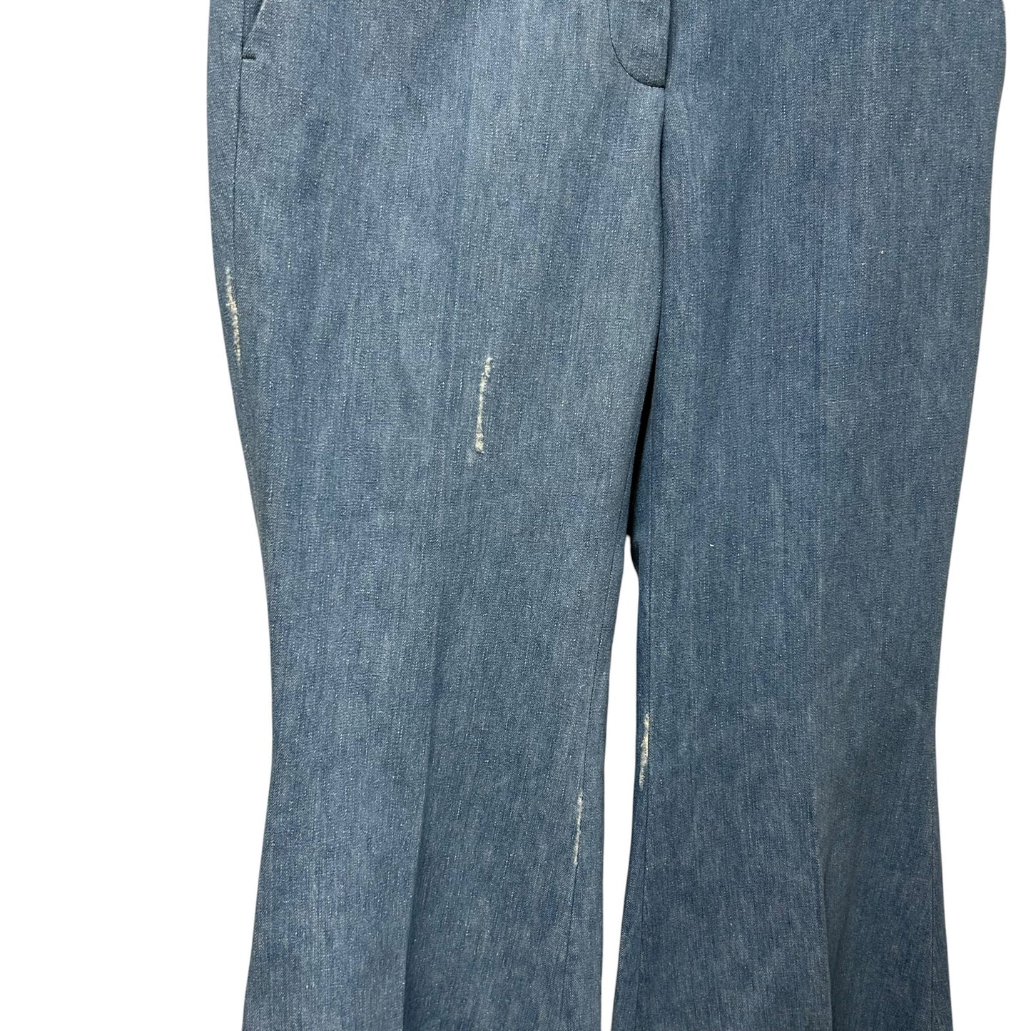 NWT Gabriela Hearst Marsh Flare Cropped Pant Light Blue Denim Pants 36 / US 0