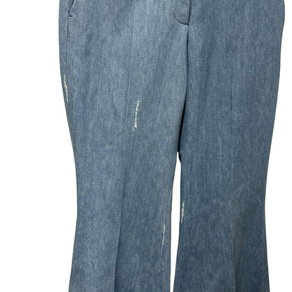 NWT Gabriela Hearst Marsh Flare Cropped Pant Light Blue Denim Pants 36 / US 0