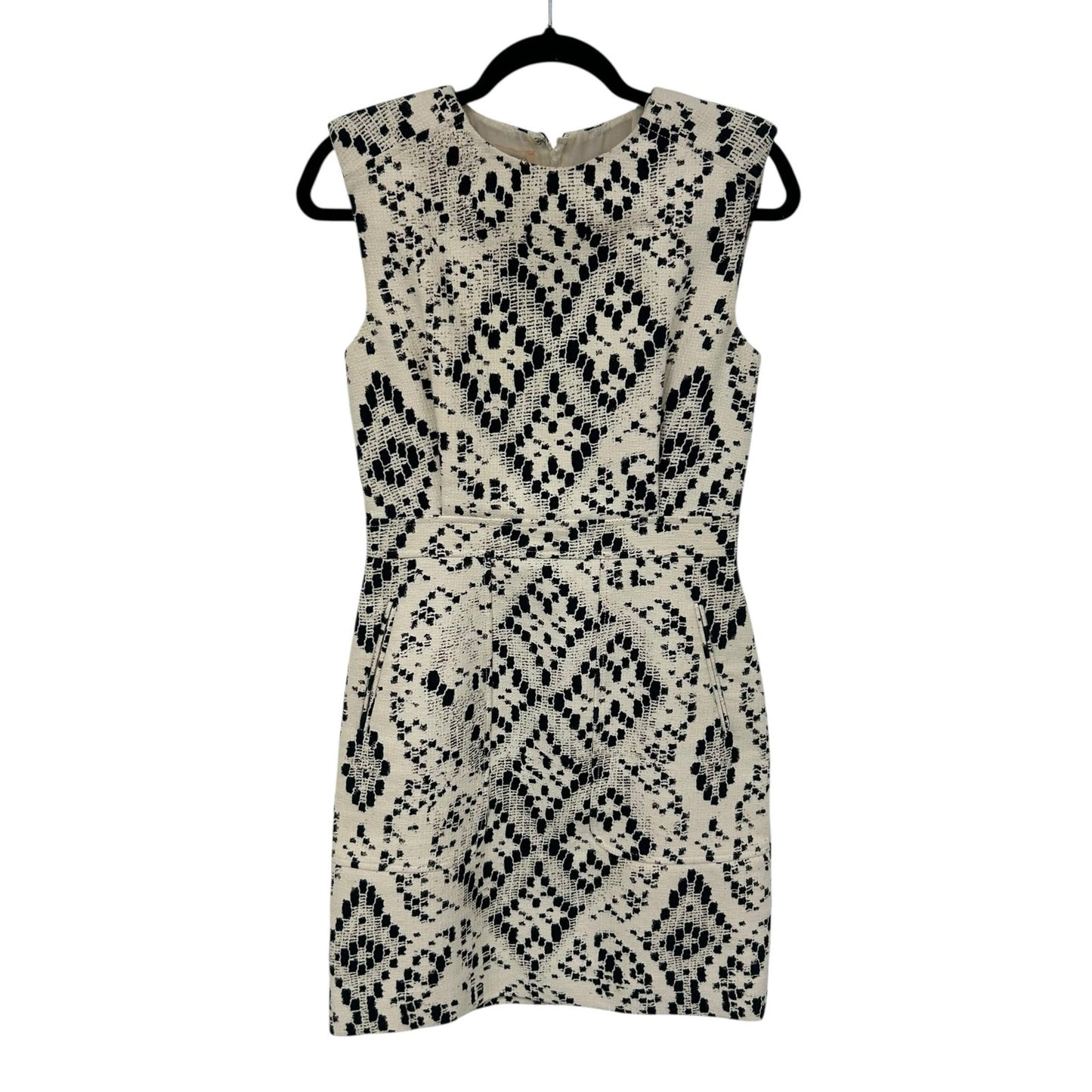 Giambattista Valli Black White Abstract Sleeveless Dress Womens 42 / US Small
