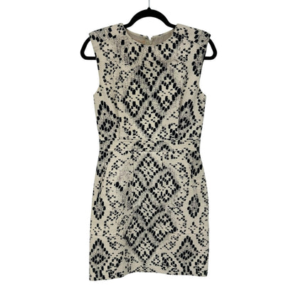Giambattista Valli Black White Abstract Sleeveless Dress Womens 42 / US Small
