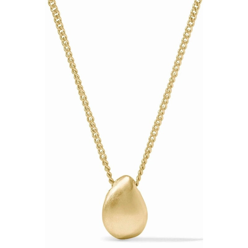 NWT Julie Vos Wave Delicate Necklace 24K Gold Plated Rounded Droplet
