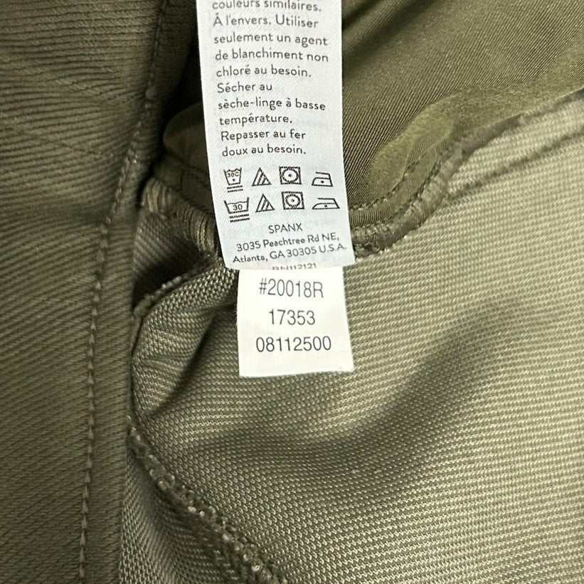 Spanx Olive Green Jean-Ish Faux Front Pocket Pull On Leggings Womens Medium