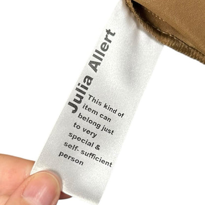 Julia Allert Gold Metallic Loose Fit 3/4 Sleeve Button Up Shirt Womens Size XL