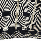 NWT Camilla Pure Silk Tuck Front Pant White Black Geo Print Embellished Small