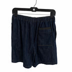 Brunello Cucinelli Denim Metallic Gold Lurex Drawstring Shorts Size 38 / US 6