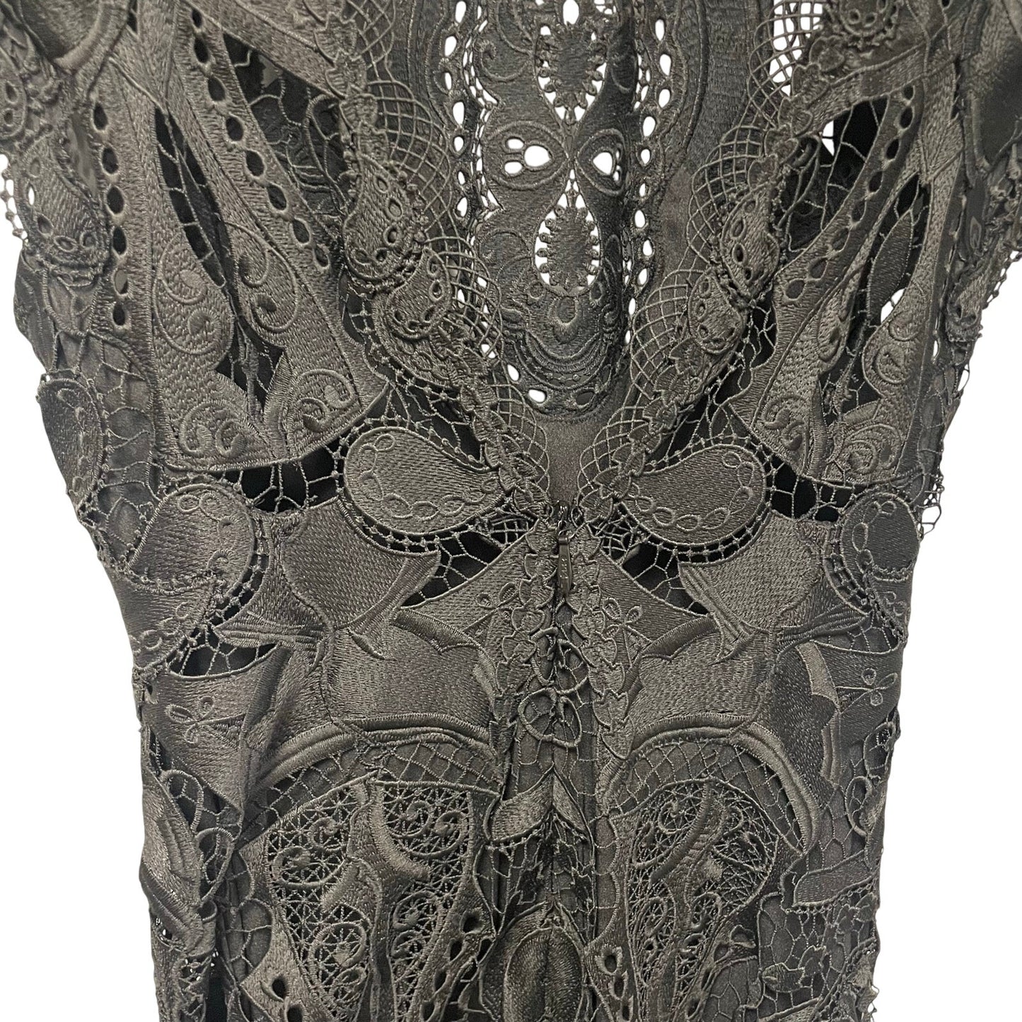 NWT Simkhai Signature Laura Lace Midi Dress Black Womens 2