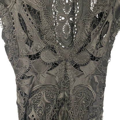 NWT Simkhai Signature Laura Lace Midi Dress Black Womens 2