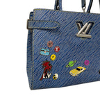 Louis Vuitton 2017 Twist Tote Limited Edition Pin Embellished Blue Epi Leather