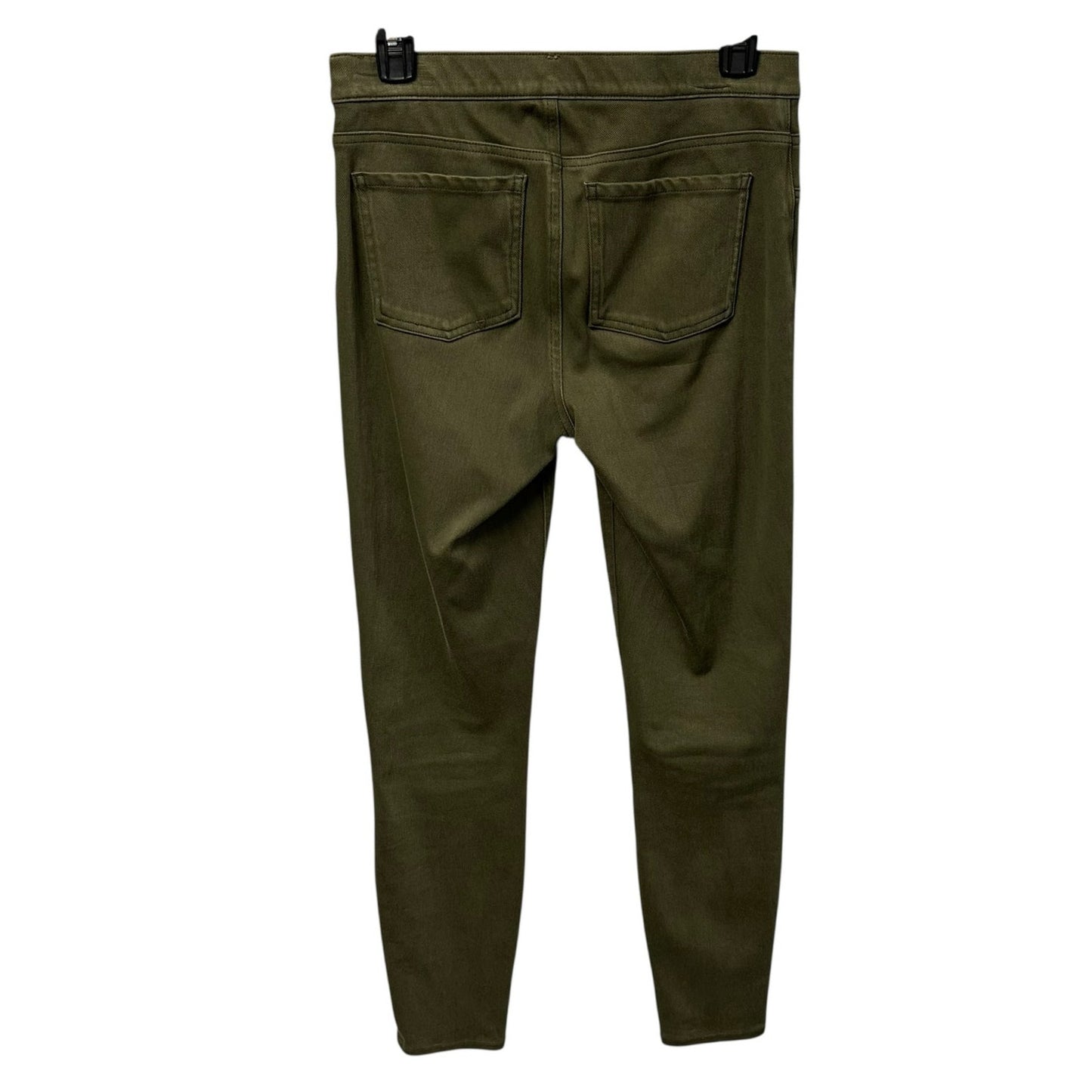 Spanx Olive Green Jean-Ish Faux Front Pocket Pull On Leggings Womens Medium