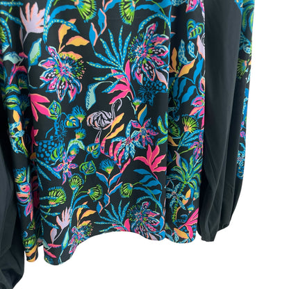 Lilly Pulitzer Onyx Paradise Glow Engineered Imani Long Sleeve Top Womens Medium