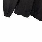 NWT Emilio Pucci Marmo Silk Collar Wool Jumper Sweater Black Tie Back Size Small