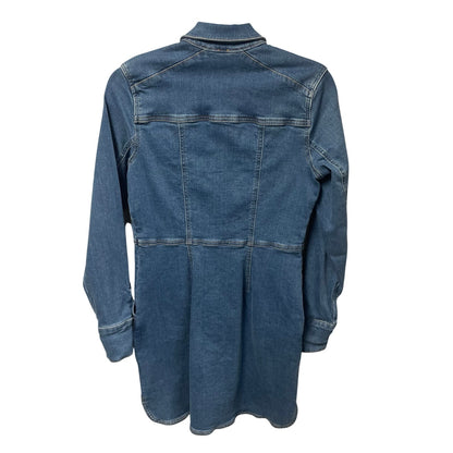 Free People Dynomite Medium Wash Long Sleeve Denim Dress Womens Medium