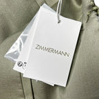 NWT Zimmermann Palm Green Luna Wool Silk Tailored Flare Hem Short Womens US 4