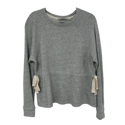 Athleta Gray Studio Cinch Side Tie Pullover Crewneck Sweatshirt Womens Small