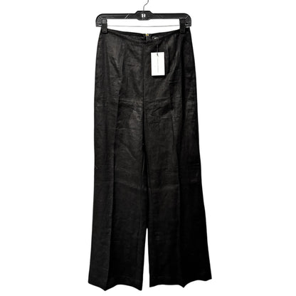 NWT Faithfull The Brand Black High Rise Wide Leg Linen Arto Pants Womens 2