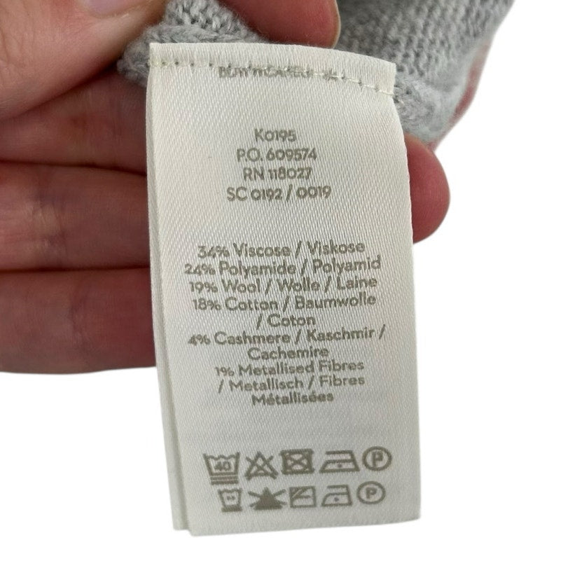 Boden Gray Red Long Sleeve Crewneck Pullover Christmas Sweater Womens XS