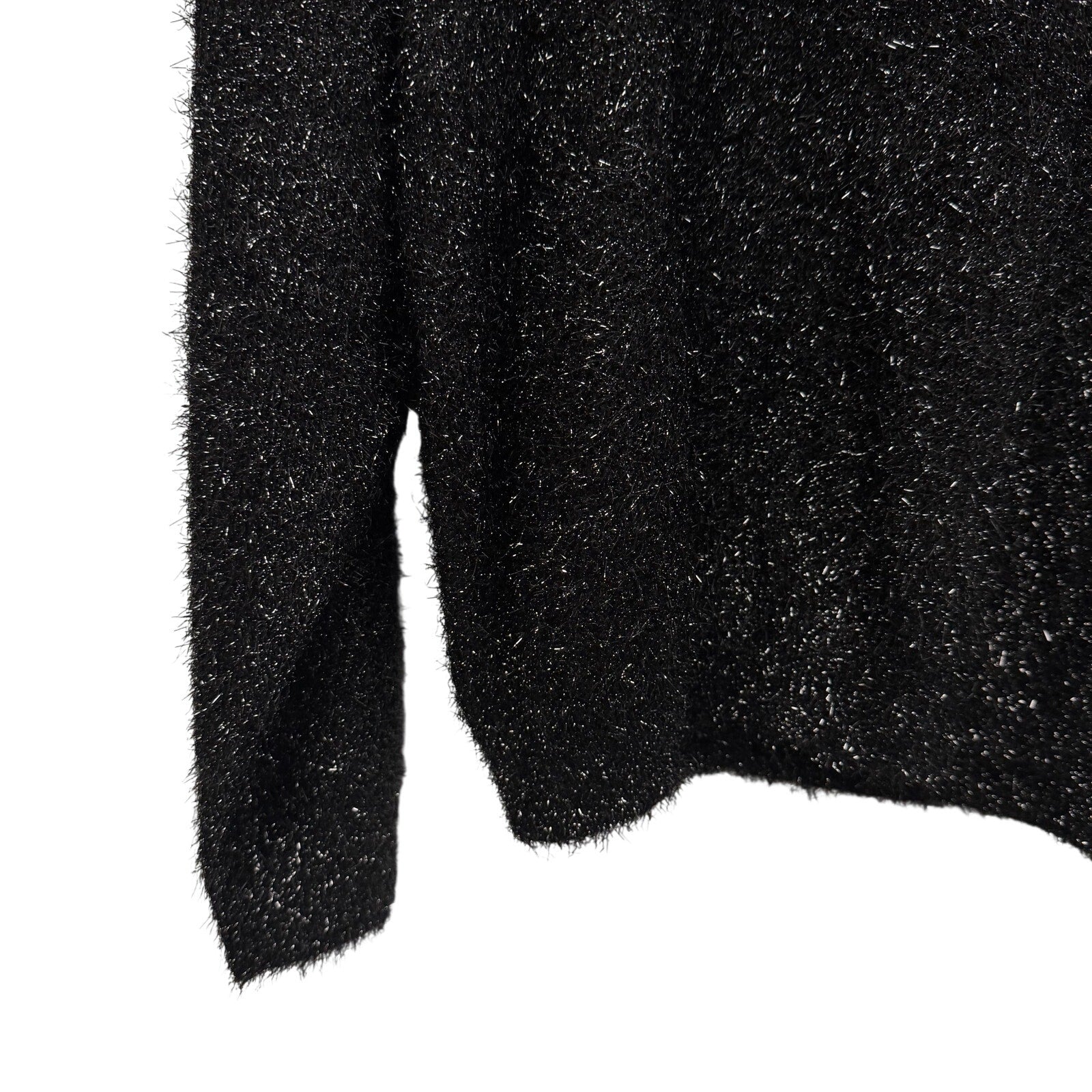 NWT Marant Etoile Black Metallic Tinsel Sayers Glitter Sweater Womens 34 / US 2