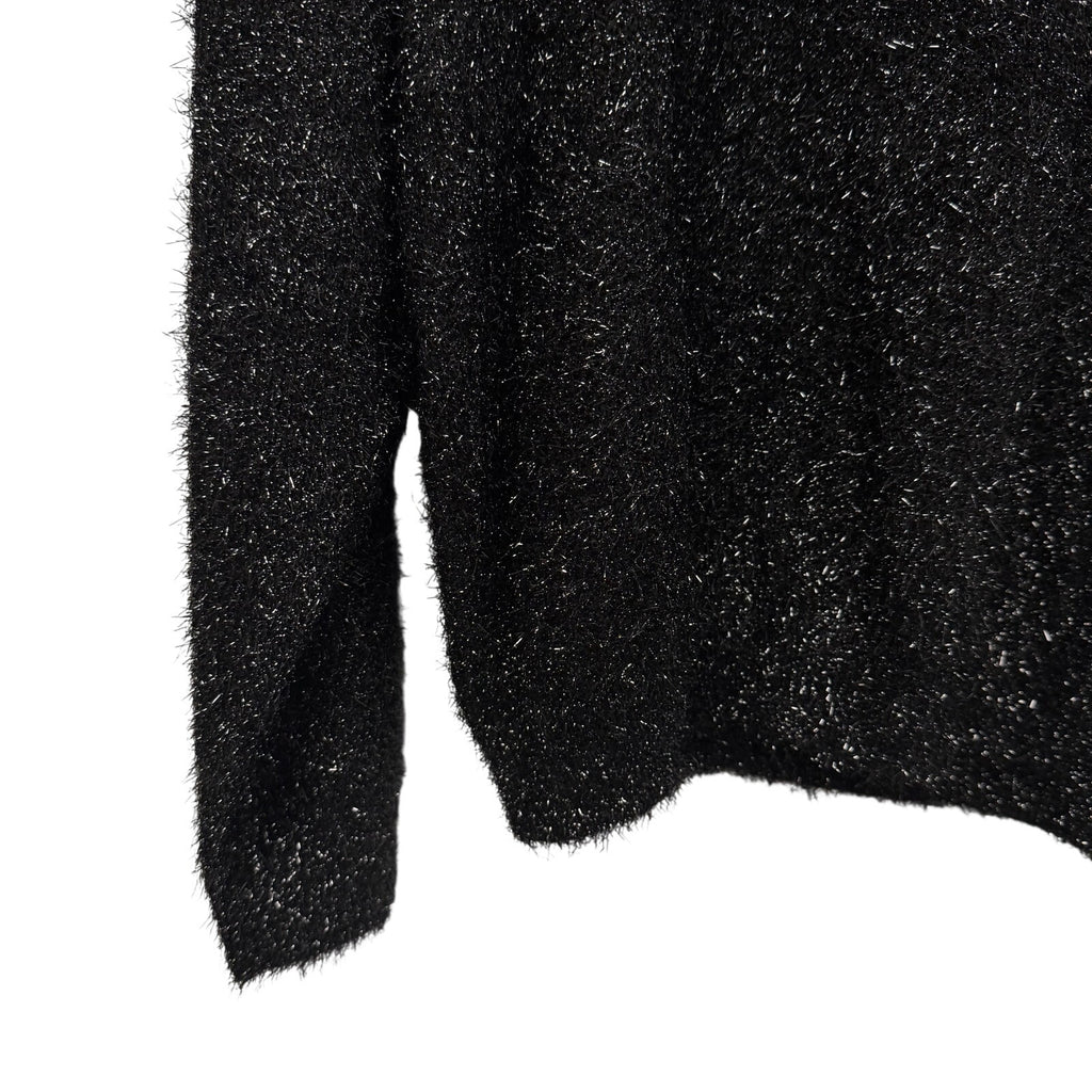 NWT Marant Etoile Black Metallic Tinsel Sayers Glitter Sweater Womens 34 / US 0