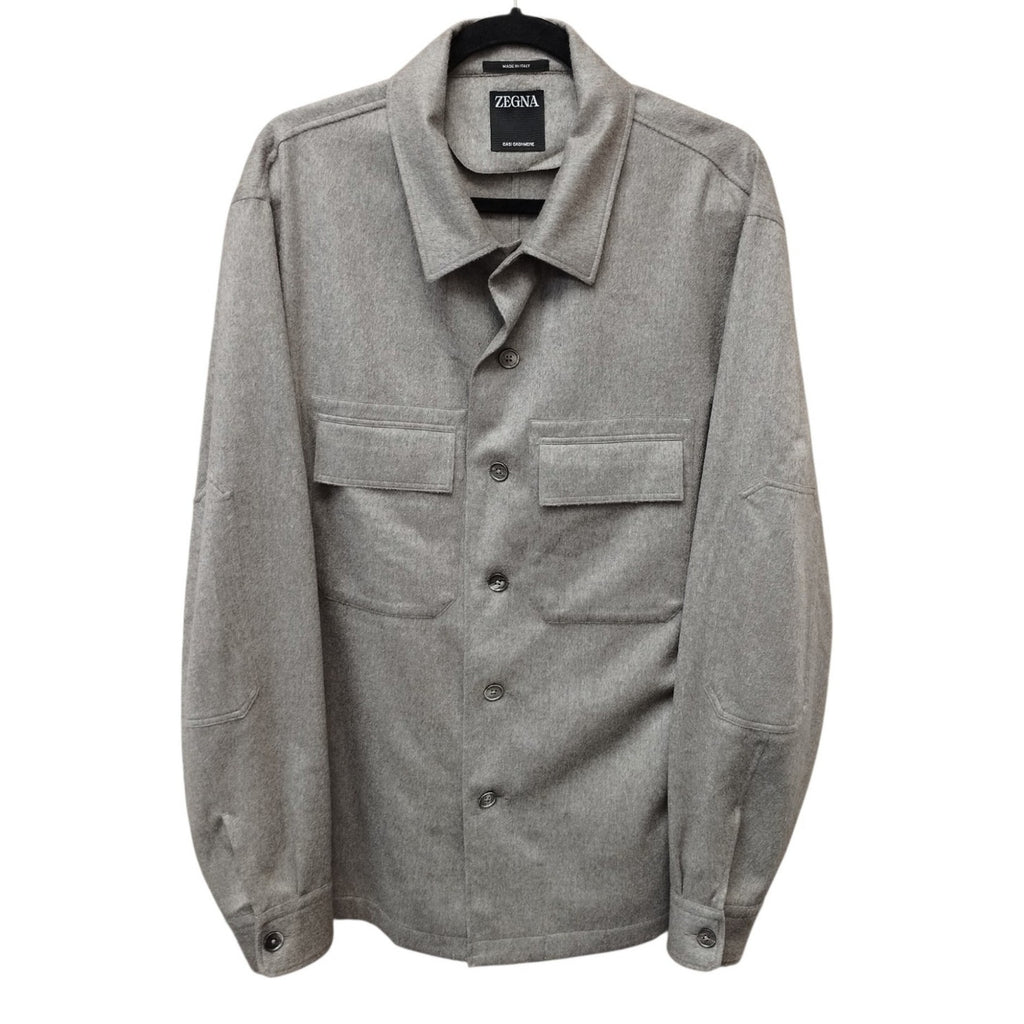 Zegna Mens Oasi Cashmere Alba Shacket Overshirt XL Quiet Luxury Designer Layers