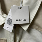 NWT Simkhai Ivory Multi Stretch Denim Esmee Belted Mini Dress Womens 2