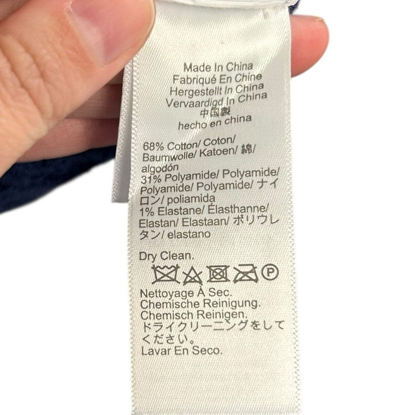 NWT J. Crew Navy Odette Cable Knit Sweater Jacket Cotton Boucle Womens Small