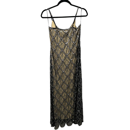 NWT LoveShackFancy Mackie Sequin Embellished Midi Dress In Black Womens 4
