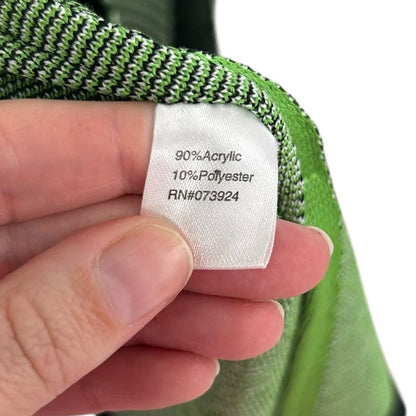 Ming Wang Green Black Long Sleeve Front Closure Abstract Print Jacket Womens 3X