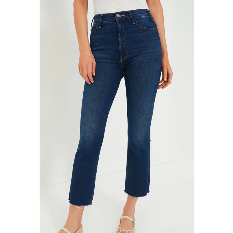 Mother Home Movies The Hustler Ankle Fray Denim Jeans Womens Size 24 / 2