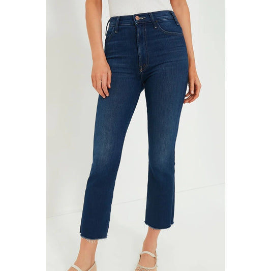 Mother Home Movies The Hustler Ankle Fray Denim Jeans Womens Size 24 / 2