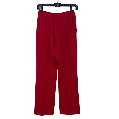 St. John Evening by Marie Gray Santana Knit Dark Red Wide Leg Pant Womens Size 2