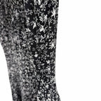 LoveShackFancy Pure Silk Black White Star Print Ruffled Mini Dress Womens 10