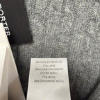NWT Chloe Short Sleeve Polo Sweater Wool Cashmere Confident Grey Size Small