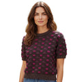 Chanel 2014 Lips Sweater Metallic Mohair Wool Purple Magenta Size 40 / US 8 RARE