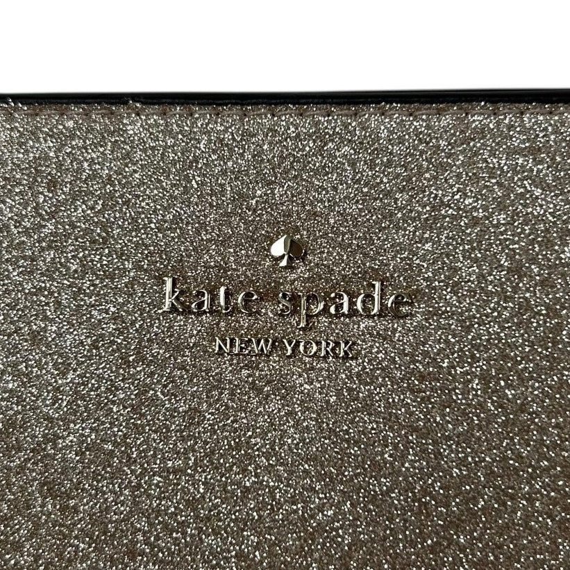 NWT Kate Spade Gold Glimmer Double Handle Top Zip Tote Bag