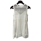 NWT Gucci Off White Cotton Macrame Sleeveless Mini Dress Womens 38 / US 2
