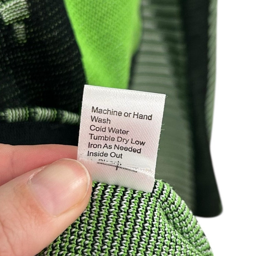 Ming Wang Green Black Long Sleeve Front Closure Abstract Print Jacket Womens 3X