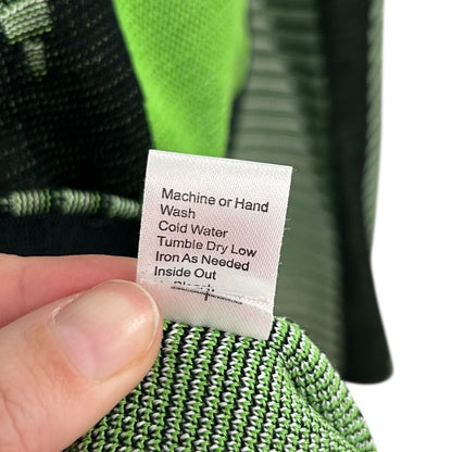 Ming Wang Green Black Long Sleeve Front Closure Abstract Print Jacket Womens 3X