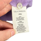 NWT Ulla Johnson Button Front Lavender Haley Cardigan Sweater Womens US 0/2
