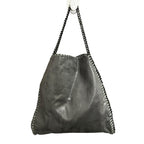 Stella McCartney Gray Falabella Three Chain Tote Shoulder Bag with Pouch